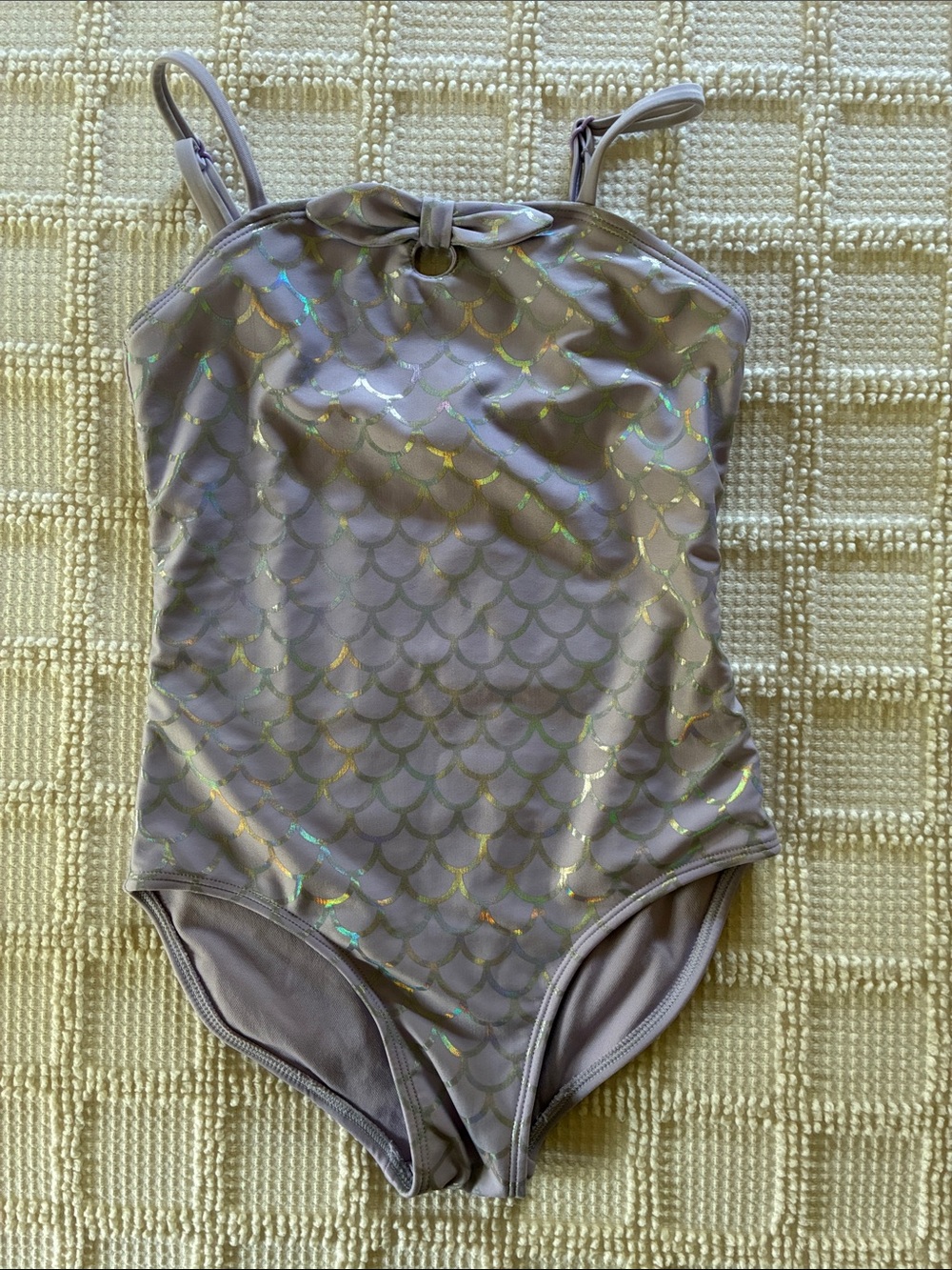 Cat & Jack Lavender Shimmer Mermaid One-Piece Swimsuit